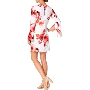 Calvin Klein ~ NWT ~ Size 12P ~ Floral Dress ~ Bell Sleeve ~